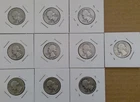 Lot of 10 90% Silver Washington 1943 Quarters silver coins