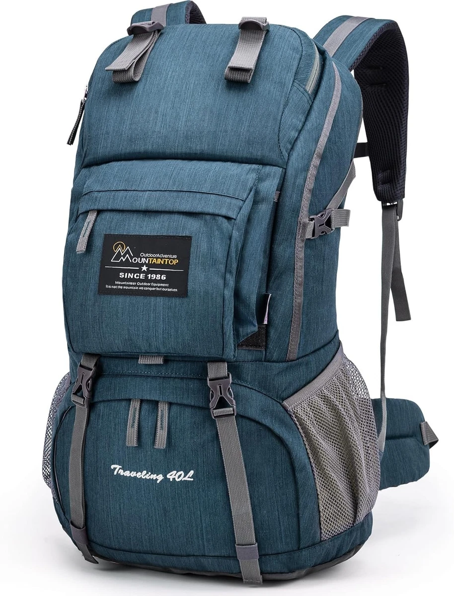 MoopGou Mochila Táctica Para Hombres, Mochilas Militares Del Ejército 3 Días De Asalto, Mochila Molle Para Viajes, Senderismo, Campamento, Negro-40L, Mochila Táctica Para Hombre