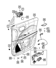 Genuine Mopar Front Door Trim Panel Right 6WC08SA5AH