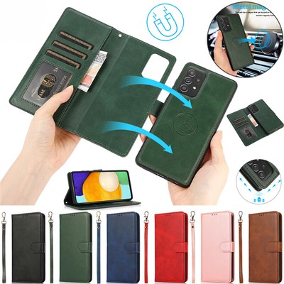 Hülle für Samsung S26 S25 S24 S23 S22 S21+ FE Leder Magnetish Brieftasche Schutz
