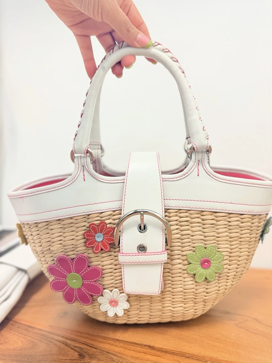 Coach Floral Bags & for Straw Exterior Women for sale | eBay
