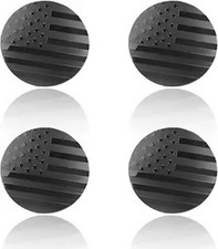 4PCS Wheel Hub Center Caps, 56mm Waterproof Wheel Rim Center Color: Black Flag
