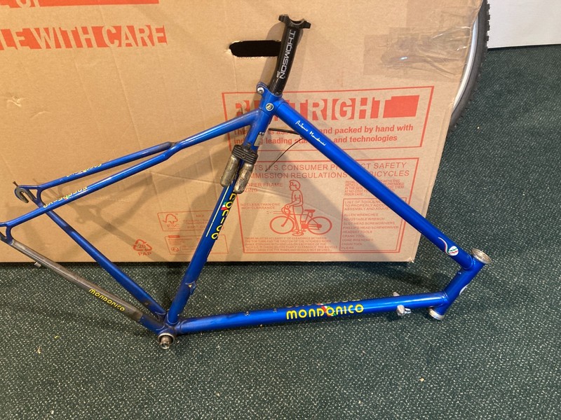 Mondonico Road Bike Frame 58cm Made in Italy by Hand Fork Serial Number Vintage