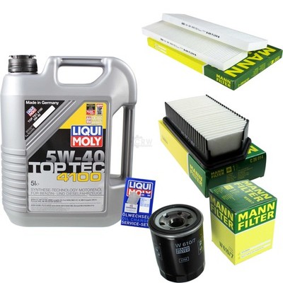 INSPEKTIONSKIT FILTER LIQUI MOLY ÖL 5L 5W-40 für Hyundai i20 PB PBT 1.2