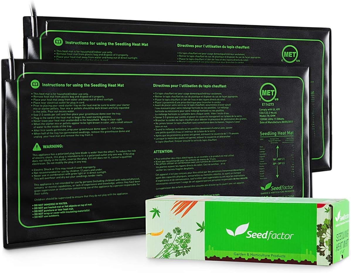 Professional Grade Seedling Heat Mat 2 Pack - Waterproof & M