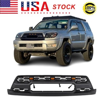 For Toyota 4runner TRD Pro Style ABS Grill with LEDs Matte Black Grille 03-2005