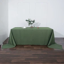 Moss Green Polyester 90x156" Rectangle TABLECLOTHS Wedding Home Linens SALE