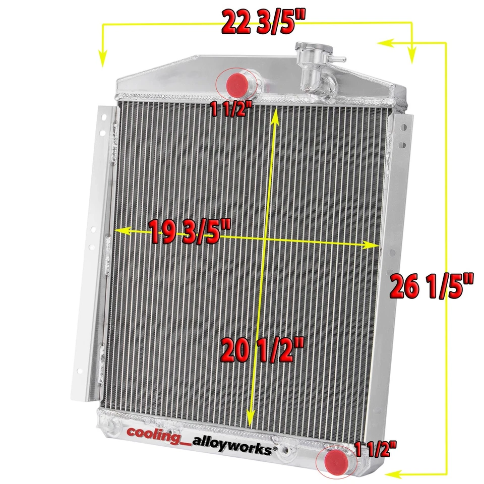 3-Rows Radiator Fits 1948-1954 1949 Chevy/GMC Truck 3100 3600 3800 3900 3.8L US - Image 4 of 4