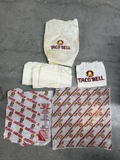 Vintage 1989 Taco Bell Soft Taco Supreme Taco Wrapper Bag & More Lot *read*