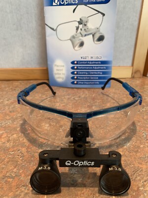 Q OPTICS  LOUPES 3.0 MAGNIFICATION COMPLETE SET LIGHTLY USED EXCELLENT CONDITION