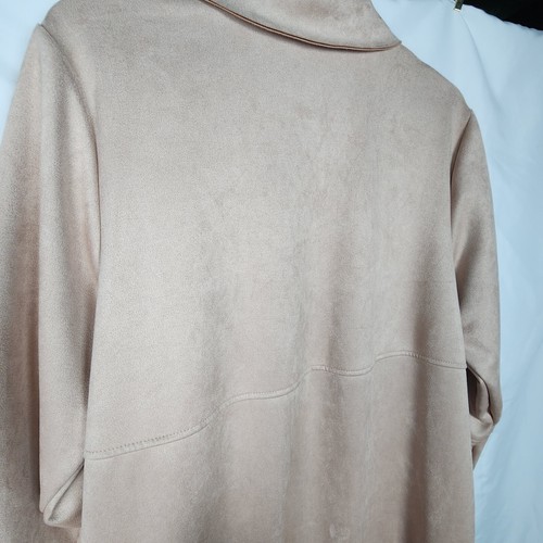 Neu mit Etikett Tahari Damen 2X Rouge Kunstleder Langarm Taschen vorne offen Jacke - Bild 7 von 8