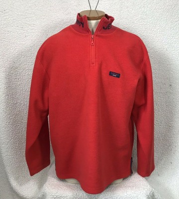 Tommy Hilfiger Pullover Sweater 1//4 Zip Red Collar Fleece Jacket Mens Size Large