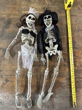 Mr  Mrs. Bride and Groom Skeletons 16" Halloween Prop Hanging Decor