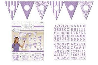 AMSCAN PERSONALIZED Lilac BANNER KIT for BRIDAL SHOWERS ~ WEDDINGS Lavender