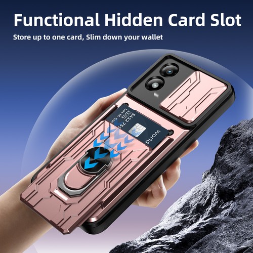 Funda tipo billetera a prueba de golpes con soporte + vidrio templado para Motorola Moto G Play 2024 - Imagen 62 de 83