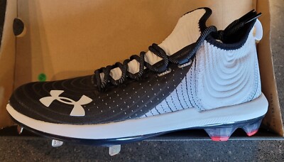 Under Armour Harper 4 Low ST baseball cleats size 12.5 3022059-101 Black/White