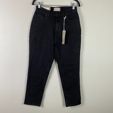 Everlane The Curvy Cheeky Straight Leg Crop Jean Womens 28 Black High Rise