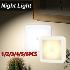 LED Motion Sensor Lights PIR Night Light Battery Cabinet Stair Lamp 1/2/3/4/5/6