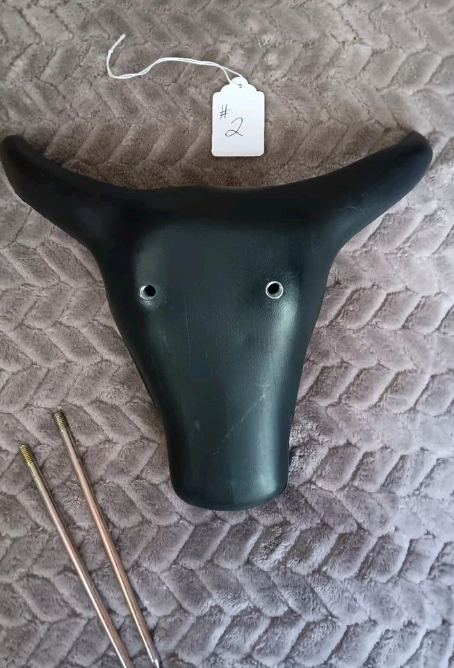 Cabeza de vaca de plástico negro Denver Colorado Saddlery con montajes práctica cuerda #2 Foto 3 de 4