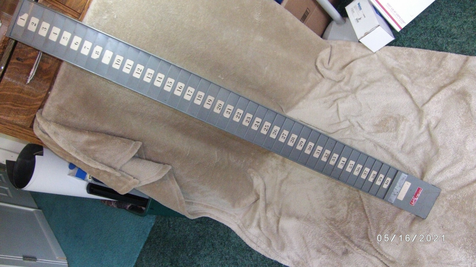 Vintage Lathem Latham Time Card Timecard Holder Holds 40 Cards Slots