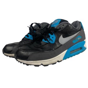 Nike Air Max 90 Leather Black Blue Lagoon Running Shoes 652980-004 - Febsale