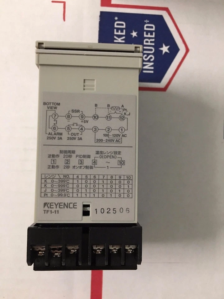 KEYENCE TF1-11 TEMPERATURE CONTROLLER, NEW, 2 AVAILABLE, WARRANTY - Image 3 of 4