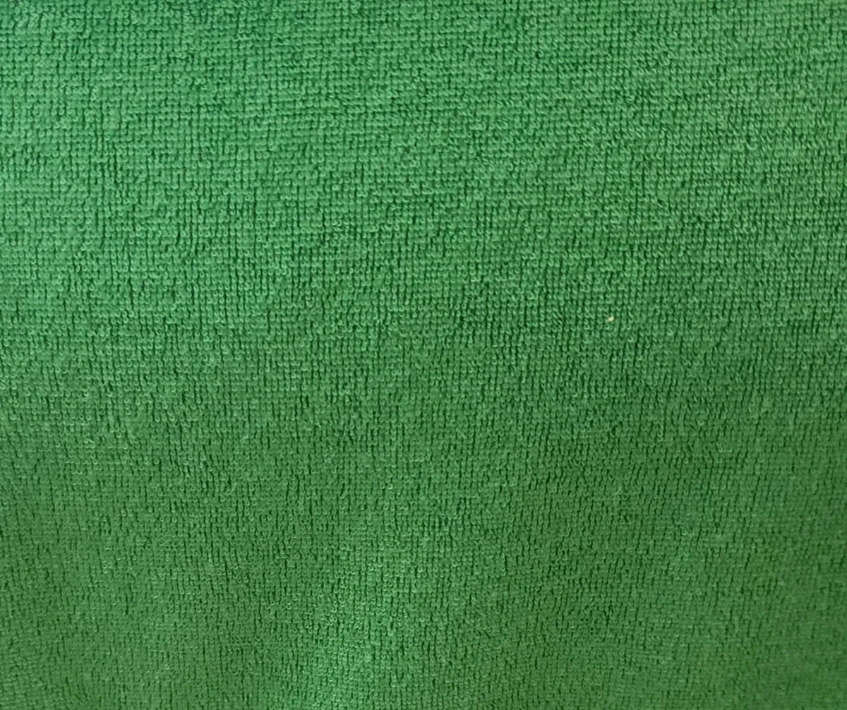 58 Green Poly Blend Stretch Terry Cloth Fabric by the Yard