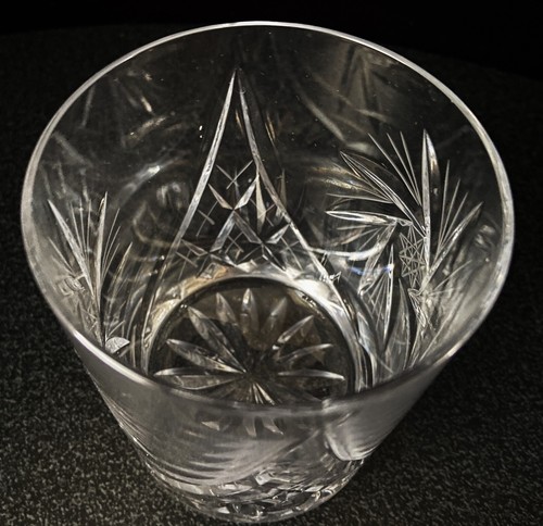Set of 4 Ajka Csopak Pinwheel Old Fashioned Glasses Hungary 3 5/8" - Picture 7 of 7