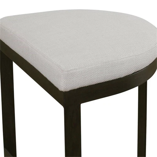 Uttermost Ivanna 26" Metal and Fabric Counter Stool in Matte Black - Picture 5 of 7