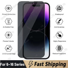 For iPhone 16 15 14 12 11 X Privacy Anti Spy Tempered Glass Screen Protector Lot