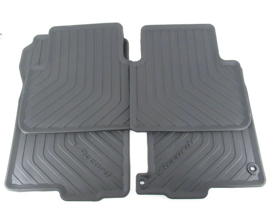 Alfombrillas de goma originales OEM Honda 08P13-T2A-110 para todas las estaciones 13-17 Accord sedán Foto 2 de 4