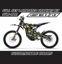 Sur Ron Light Bee X Yellow Black Stickerbomb Decals Stickers Wrap Graphics Kit