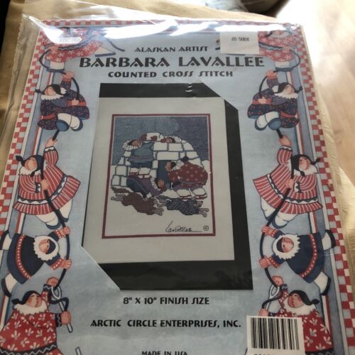Barbara Lavallee Alaskan Artist Inuit Igloo Cross Stitch Kit 8x10” - Picture 1 of 5