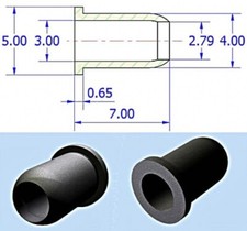 Classic Car Plastic Badge Fixing Cups x 10: Fits 4mm Panel Hole for 3mm Pin
