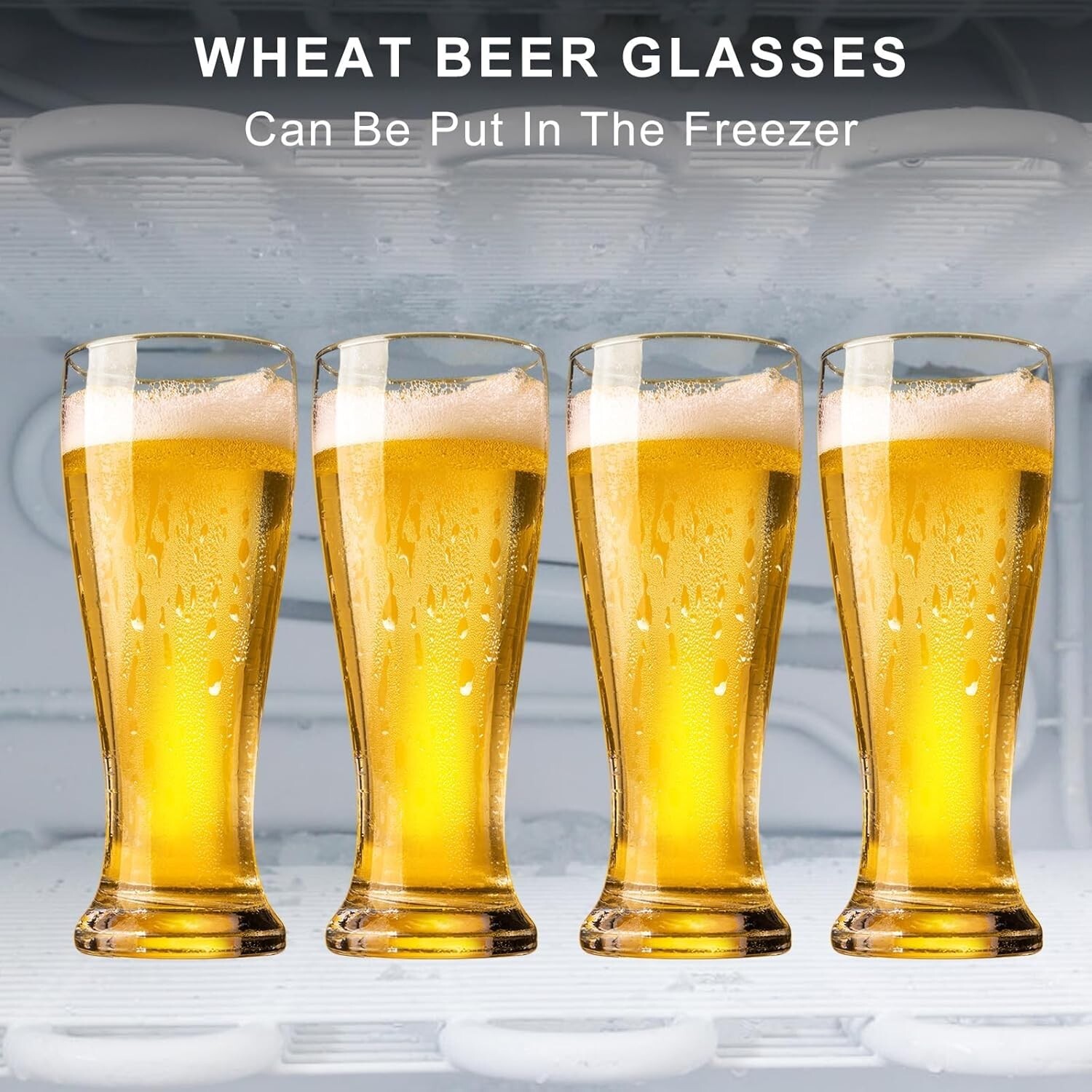 Beer Glasses 16 oz Pint Glasses Set of 4 Pilsner Beer Glasses Wheat Beer Glass