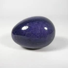VINTAGE EGG SCULPTURE EGGS MARBLE ALABASTER HARD STONE MINERAL EGG STONE BLUE