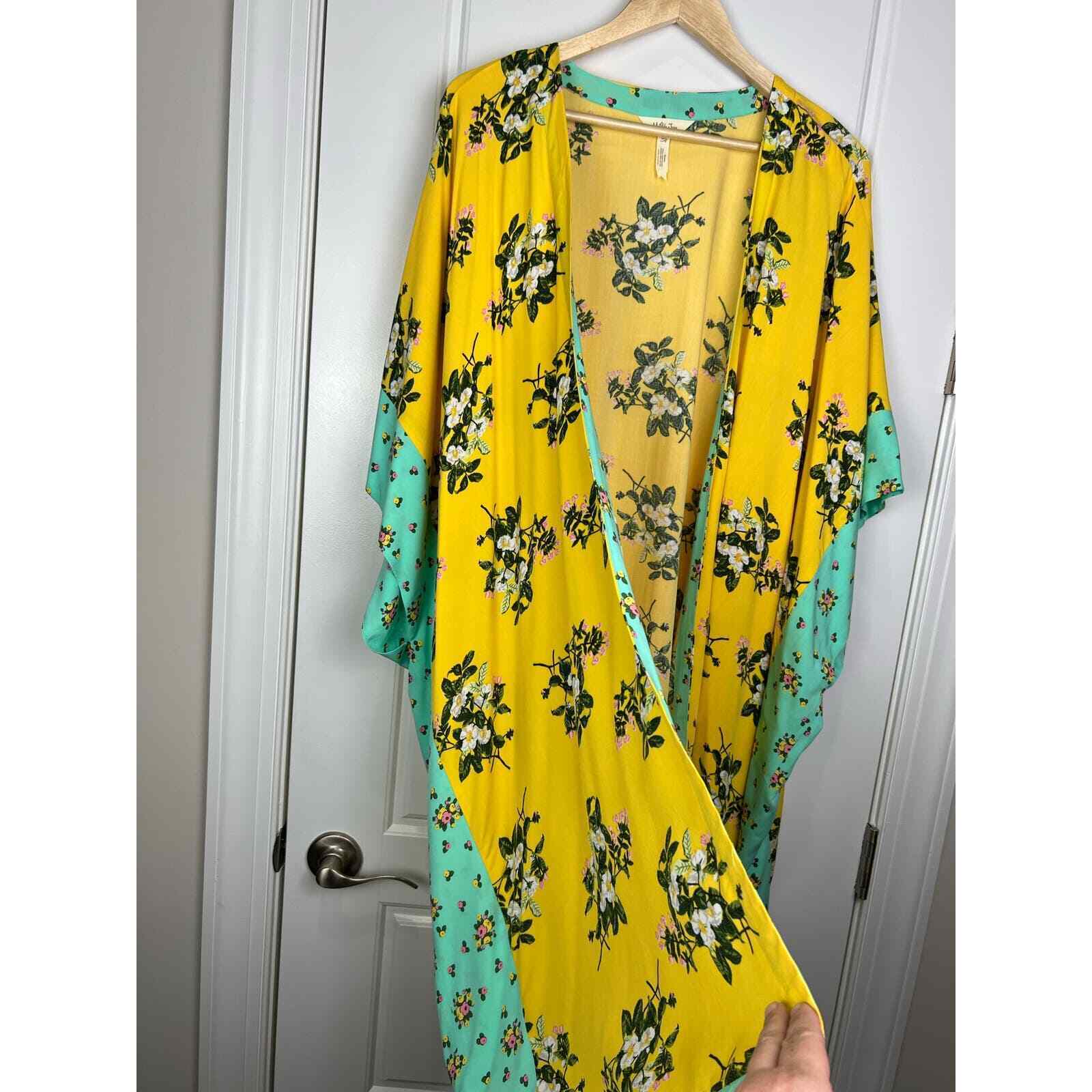 Matilda Jane Women's Kimono Style Bright Yellow O… - image 4