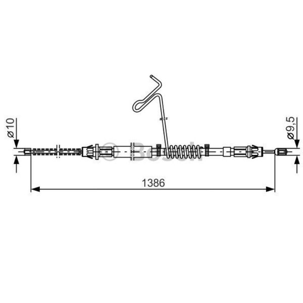 Bosch Handbremsseil Bremsseil Hinten Rechts FüR Ford Transit 1 987 477-image