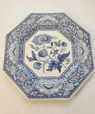 The Spode Archive Sutherland Collection Floral Blue Plate 