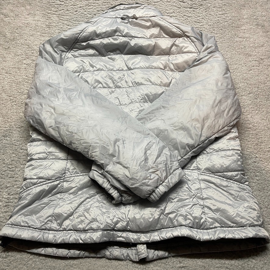 LL Bean Silver Gray Packable Puffer Jacket Primal… - image 10