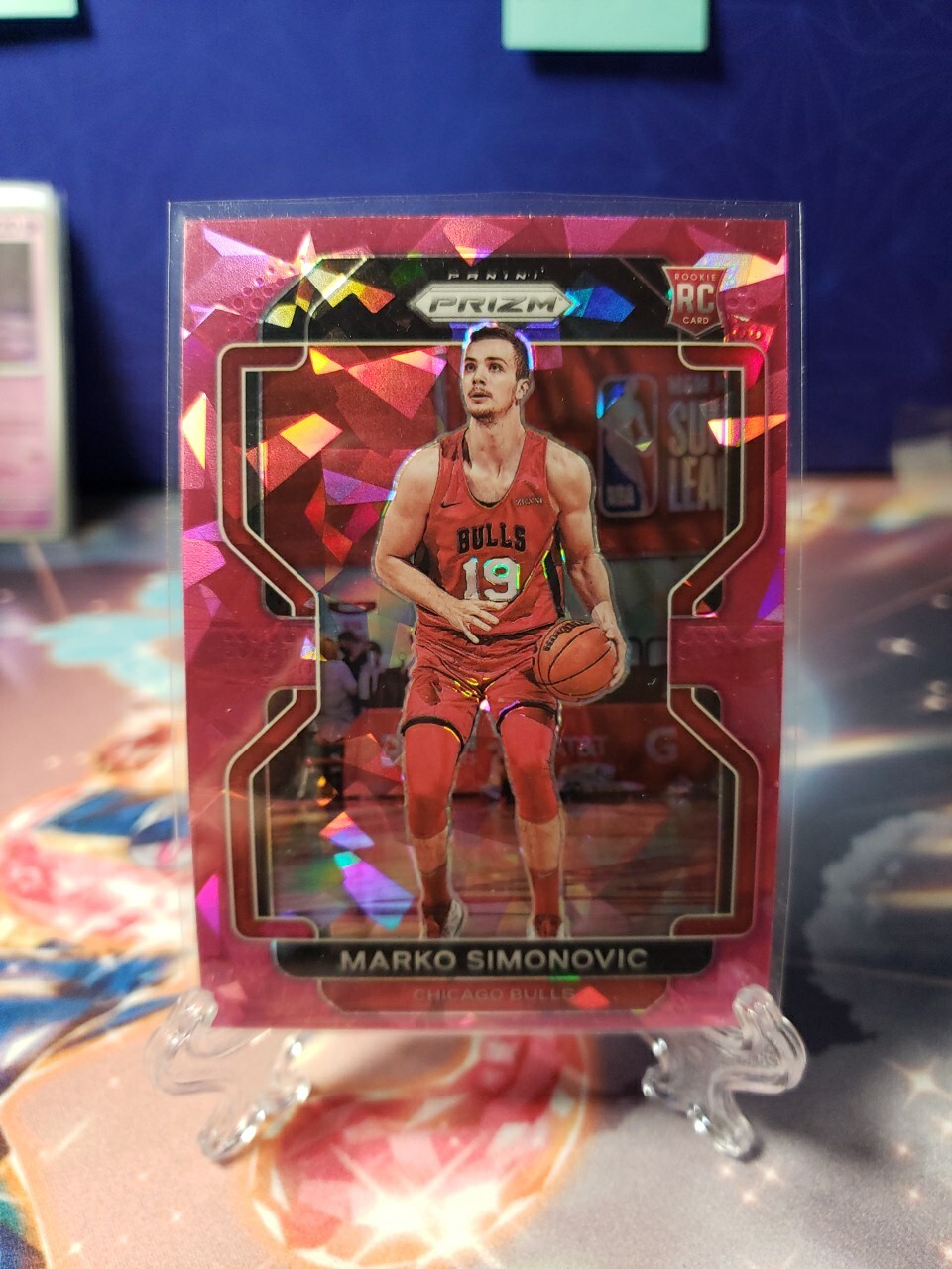 2021-22 Panini Prizm #166 Marko Simonovic Pink Ice Rookie RC