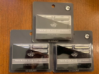 Studio For Men Twin Razor Blade Plus Cartridges Fits Atra Trac Ii