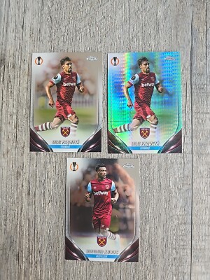 WEST HAM UNITED X3 INCLUDE AQUA PRISM PARALLEL TOPPS CHROME 2023/24 PAQUETA 