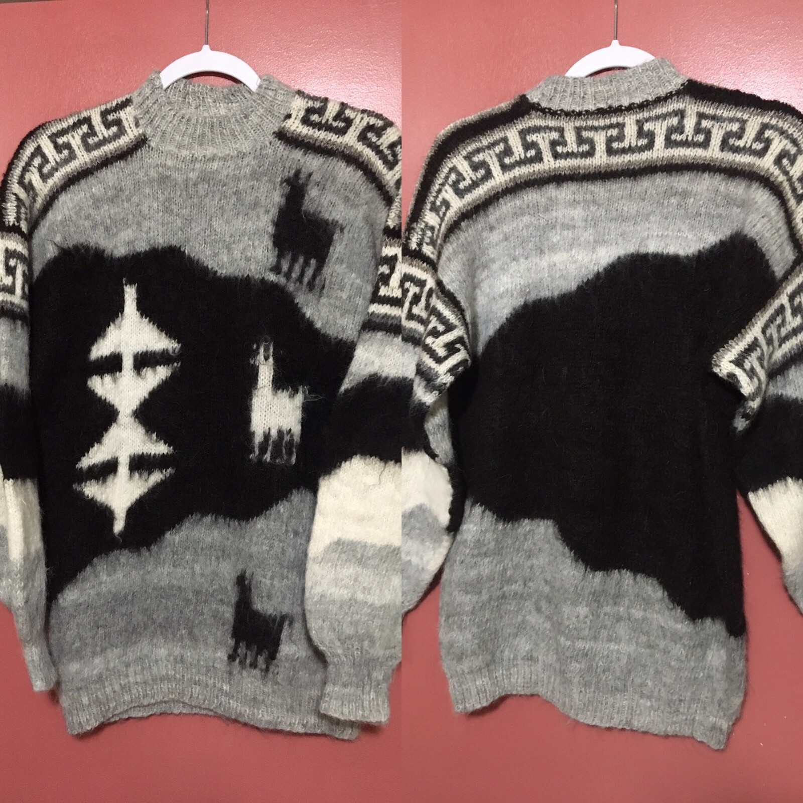 Alpaca Sweater Hand Made Bolivia Knit 