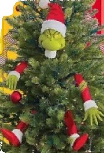 New Grinch Head Arms Legs Set Of 5 For Christmas Tree Decor for a Fun Dr Seuss - Picture 7 of 8