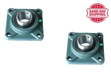 BGR (2 PCS) UCF 201-8 Pillow Block Flange Bearing 1/2" Bore 4 Bolt Solid Base