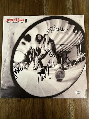 Pearl Jam' Signed 'Rearviewmirror' Vinyl Album Eddie Vedder +3 PSA