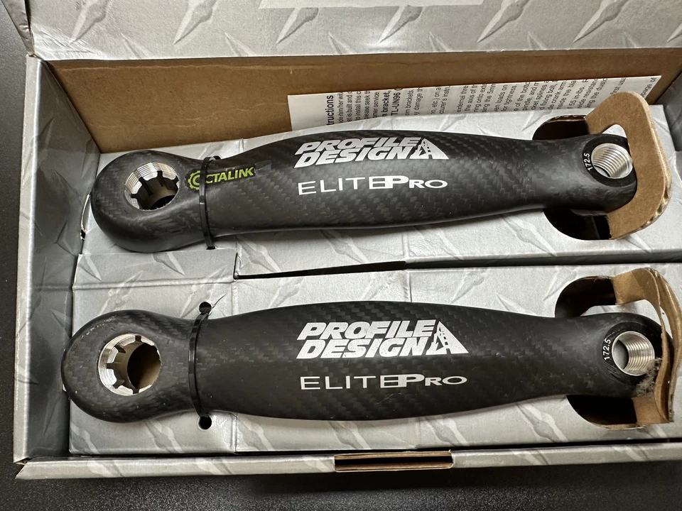 Juego de bielas de carretera Profile Racing Elite Pro Octalink negras 172,5 mm aluminio/carbono Foto 2 de 4