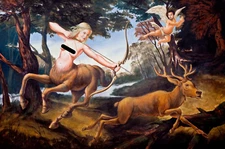 Parks and Rec Recreation Leslie Tom Painting Sticker 5 x 3.5 Inches Decal 