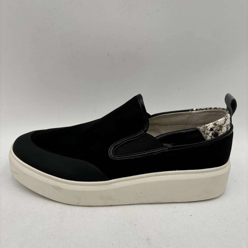 Tênis Feminino Franco Sarto LAZER Preto Tecido Slip On Plataforma Top Baixo 10M - Imagem 3 de 4